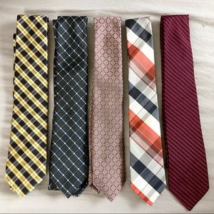 TIE LOT | Lot of 5 Ties Various Brands
